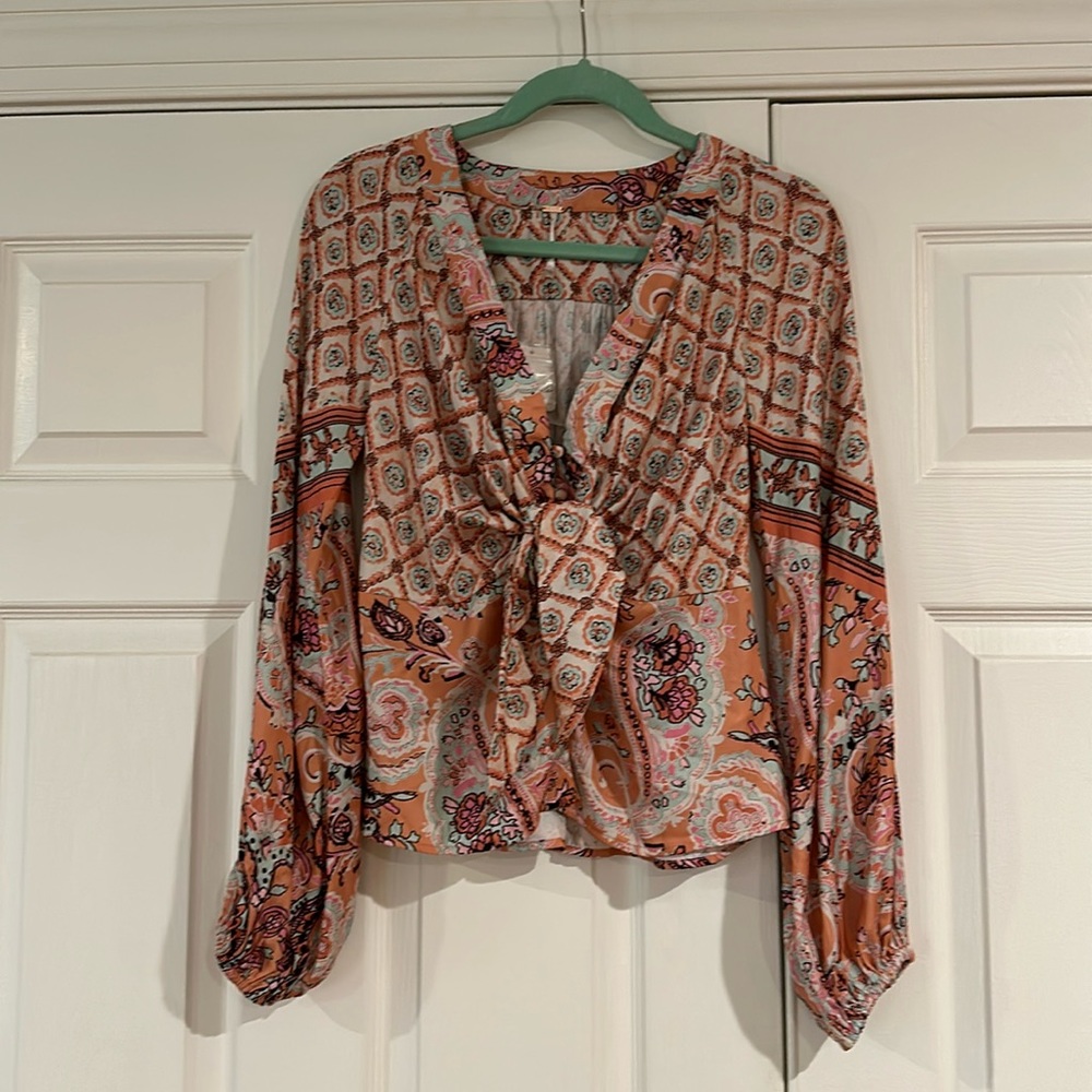 NWT Free People V-neck blouse